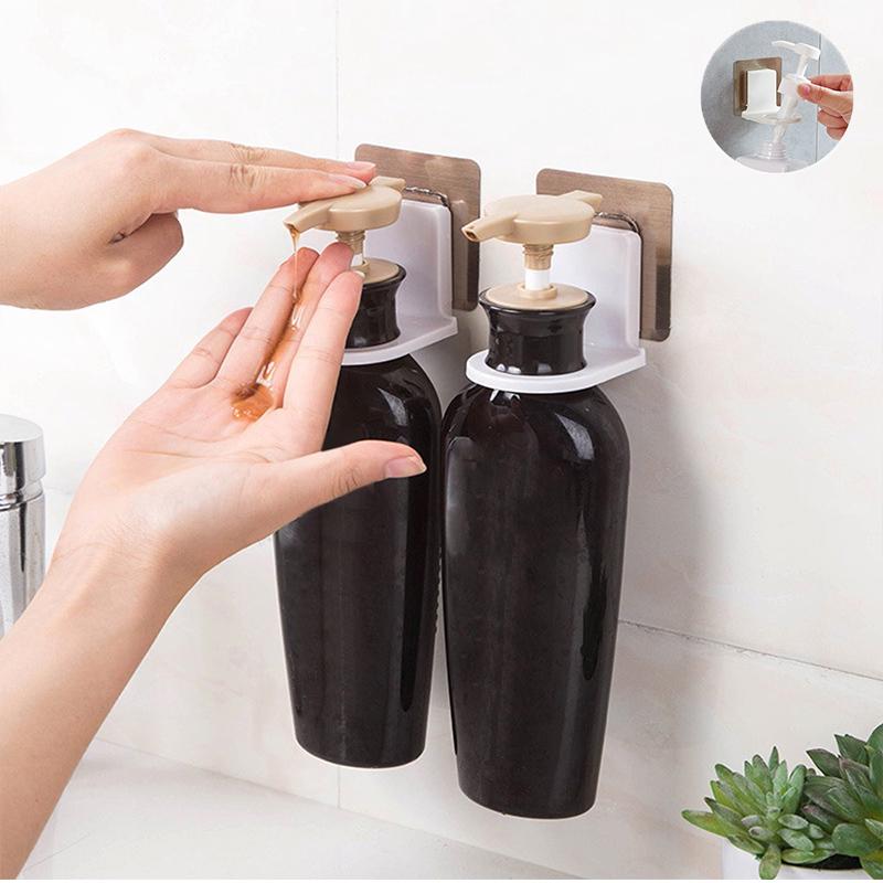 ตะขอแขวนขวดเจลอาบน้ำ แบบติดผนัง ล้างทําความสะอาดได้ สำหรับติดในห้องน้ำ