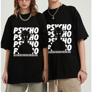 ผลิตภัณฑ์ใหม่👕เสื้อยืดสีดำอินเทรนด์เสื้อยืดคอสเพลย์ลายการ์ตูนญี่ปุ่น Mob Psycho 100 สําหรับผู้ชายผู้หญิงS M L   XL  XXL