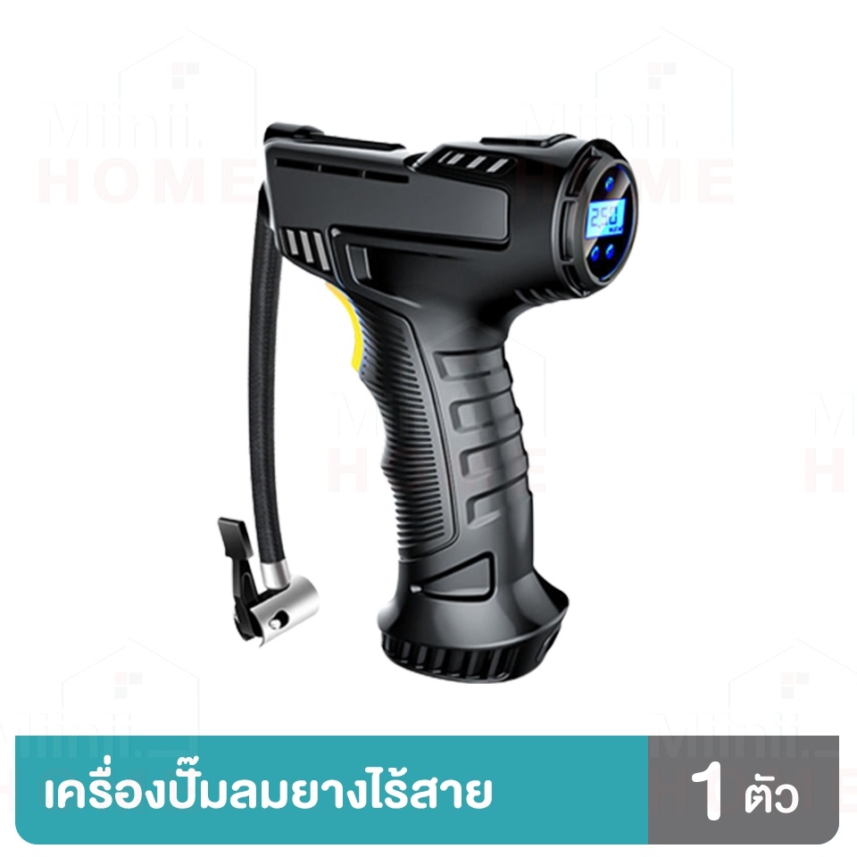 รูปภาพของปั๊มลมไร้สาย เครื่องปั๊มลมยาง เครื่องปั๊มลมไร้สาย 120W รถจักรยานยนต์ รถยนต์บอลลูน เติมลมยาง ที่เติมลมลองเช็คราคา