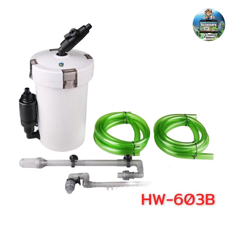SUNSUN HW-603B(กรองนอกตู้ กรองน้ำได้ใสสะอาด อุปกรณ์ครบพร้อมใช้งาน ...