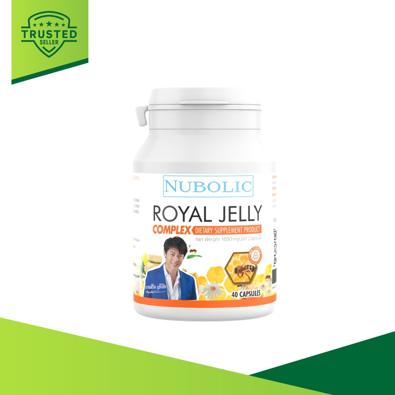 ภาพหน้าปกสินค้าNubolic Royal Jelly 40 แคปซูล รอยัลเจลลี่เข้มข้น 1650 mg ของแท้มี QR Code ตรวจสอบได้ จากร้าน auplus.shop บน Shopee