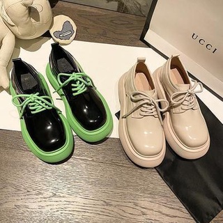 🔥Hot Sale/22326Small Leather Shoes Womens 2022 British Style Sponge Cake Platform all-match single shoes jk straps