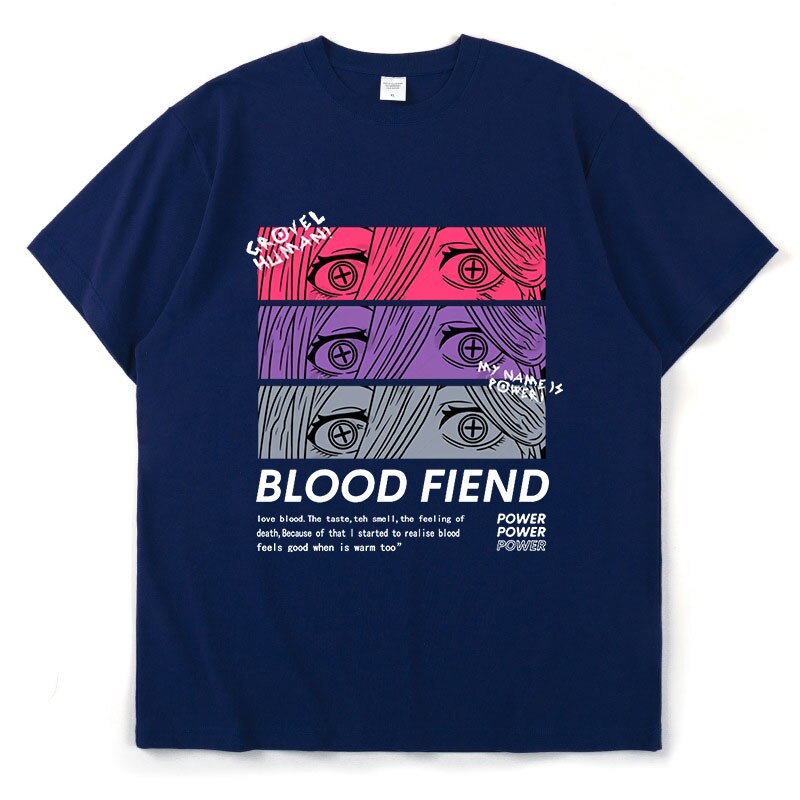 เสื้อยืดโอเวอร์ไซส์เสื้อยืดแขนสั้น-พิมพ์ลายกราฟฟิค-chainsaw-man-power-blood-fiend-สไตล์ฮาราจูกุ-สตรีท-สําหรับผู้ชาย-และผ