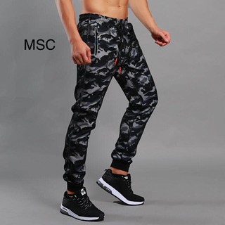 สินค้า กางเกง Jogger Pants กางเกงลำลองลายพราง กางเกงกีฬาชาย FNY 10834