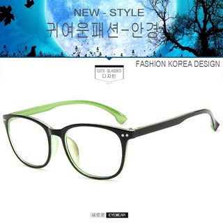 Fashion เกาหลี แฟชั่น แว่นตากรองแสงสีฟ้า รุ่น 2339 C-7 สีดำตัดเขียว ถนอมสายตา (กรองแสงคอม กรองแสงมือถือ)