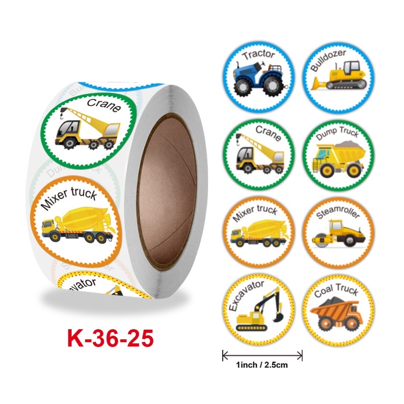 ขนาด-2-5-cm-สติกเกอร์ลายรถ-รถตำรวจ-รถนักเรียน-สติกเกอร์เด็กอนุบาล-สติกเกอร์รางวัลสำหรับเด็ก