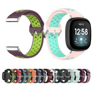 ภาพหน้าปกสินค้าสายนาฬิกาข้อมือสมาร์ทวอทช์ ระบายอากาศ แบบเปลี่ยน สําหรับ Fitbit Versa 3 Sense ที่เกี่ยวข้อง
