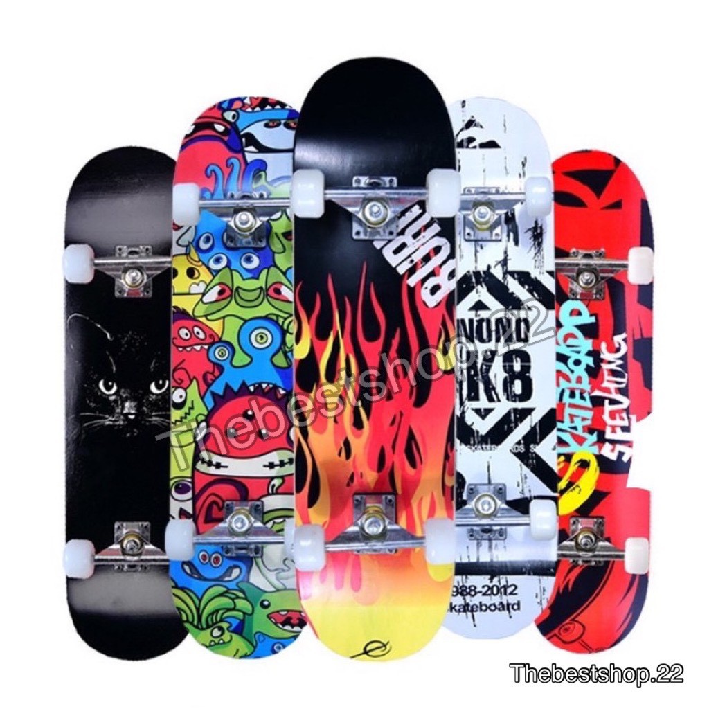 ภาพหน้าปกสินค้า️ ️สเก็ตบอด(สเก็ตบอร์ด) เกรดพรีเมี่ยม skateboards ไซส์ 80x20x10 cm วัสดุอย่างดี มีน้ำหนัก ทนทาน จากร้าน thebestshop.22 บน Shopee