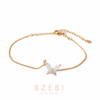 สินค้า Bzebi สร้อยข้อมือ สเตนเลส ผู้หญิง ผีเสื้อ เกาหลี กําไลข้อมือ แฟชั่น งคำ ง พรีเมี่ยม ไม่จางหาย ใส่อาบน้ําได้ สําหรับผู้หญิง 201b