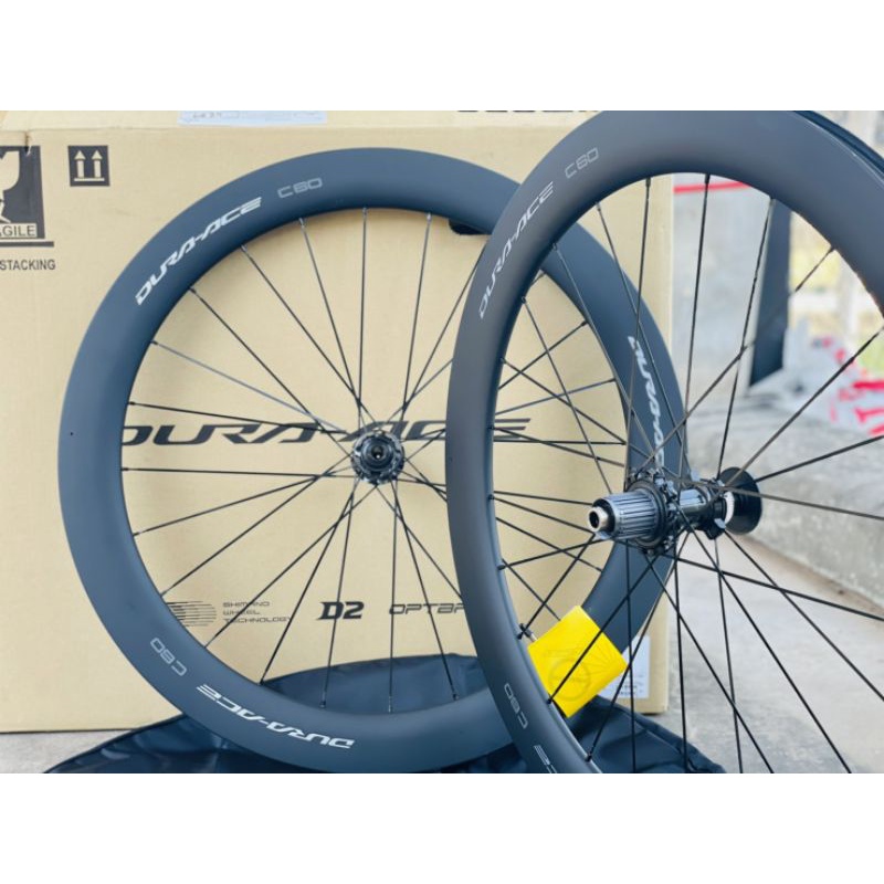 ล้อจักรยานเสือหมอบ-shimano-dura-ace-wh-r9270-c60-ฟูลคาร์บอนทรงแอโร่-ขอบสูง-60mm-ของแท้