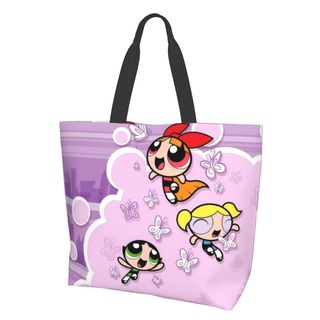 【In Stock】The Powerpuff Girls กระเป๋าช้อปปิ้งสะพายไหล่