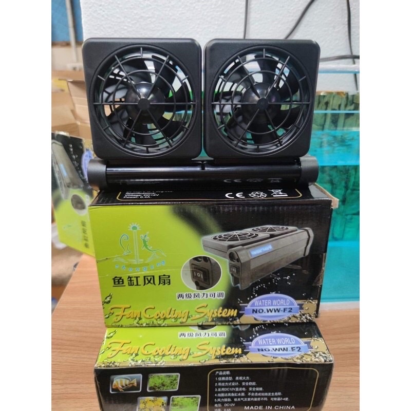 fan-cooling-พัดลมตู้ปลา-ลดอุณหภูมิตู้ปลาลงได้-รุ่น-2ใบพัด-ถูกมากก-พร้อมส่ง