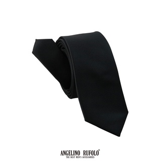 ANGELINO RUFOLO Necktie(NTS-พท.009) เนคไทผ้าไหมทออิตาลี่คุณภาพเยี่ยม ดีไซน์ Plain Necktie  สีส้ม/แดง/โอรส/ครีม/ดำ/เขียว