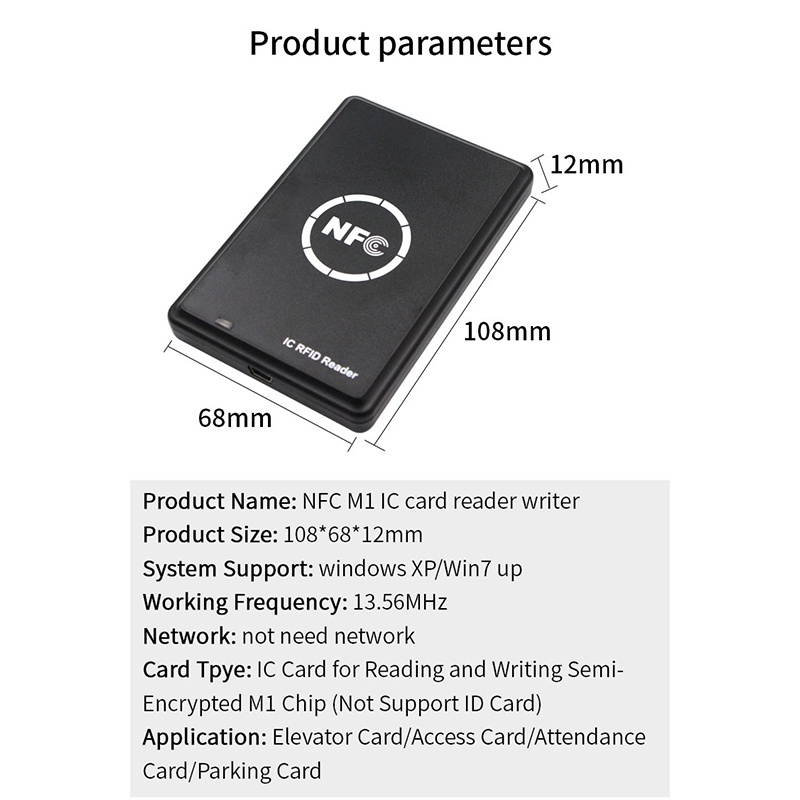เครื่องอ่านการ์ด NFC IC / Writer เครื่องถ่ายเอกสาร Duplicator 13.56Mhz ...