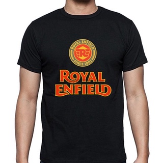 เสื้อยืดโอเวอร์ไซส์เสื้อยืด พิมพ์ลายโลโก้ Royal Enfield อเนกประสงค์ สีดํา สําหรับผู้ชาย 2022S-4XL