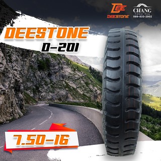 7.50-16 รุ่นD201 ยี่ห้อDEESTONE ดอกบั้งดอกหลัง