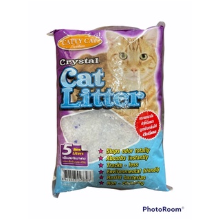 สินค้า ทรายคริสตัล Catty Cat ทรายแมว คริสตัล เม็ดบีท 5 ลิตร