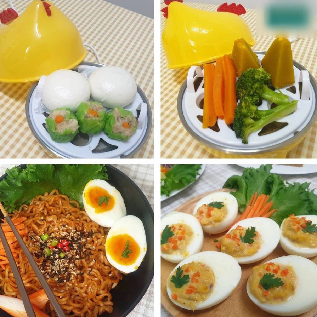 เครื่องต้มไข่ไฟฟ้า-รูปแม่ไก่-chicken-egg-cooker-ทำไข่ลวกได้ครั้งละ7ฟอง-มีพร้อมส่ง