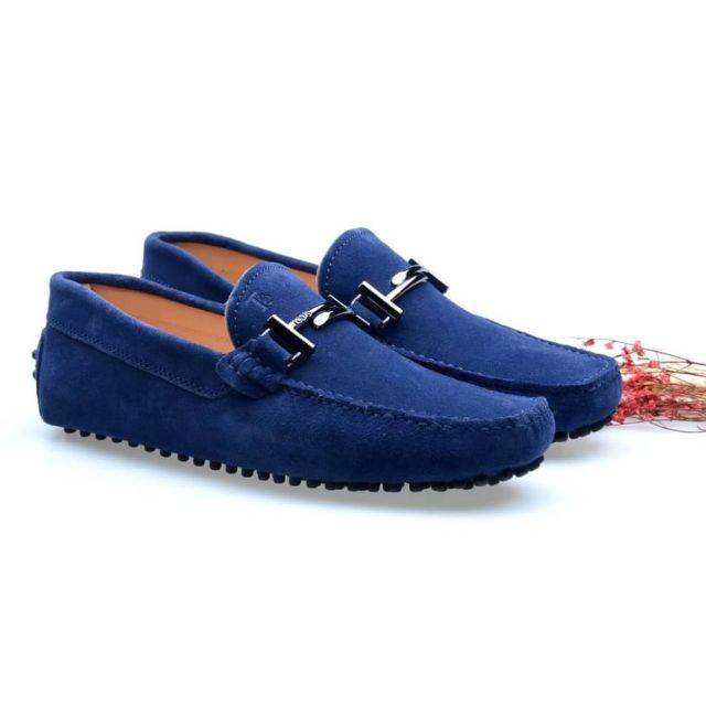 รองเท้า-tod-men-loafer-หนังแท้-หนังกลับ-สีน้ำเงินและสีดำ