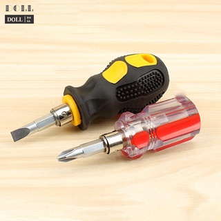 【DOLLDOLL】Short Handle Screwdriver Useful 1Pcs Screwdriver Short Handle Metal+Rubber