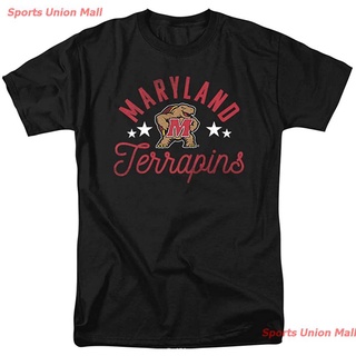 【hot sale】2022 แมทช์ลุคง่าย University Of Maryland Official Terrapin Unisex Adult T Shirt คู่รัก ins เสื้อ ผู้ชาย เสื้อย