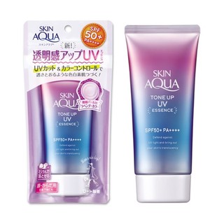 Rohto Skin Aqua Tone Up Lavender UV Essence SPF50+PA++++ 80g.