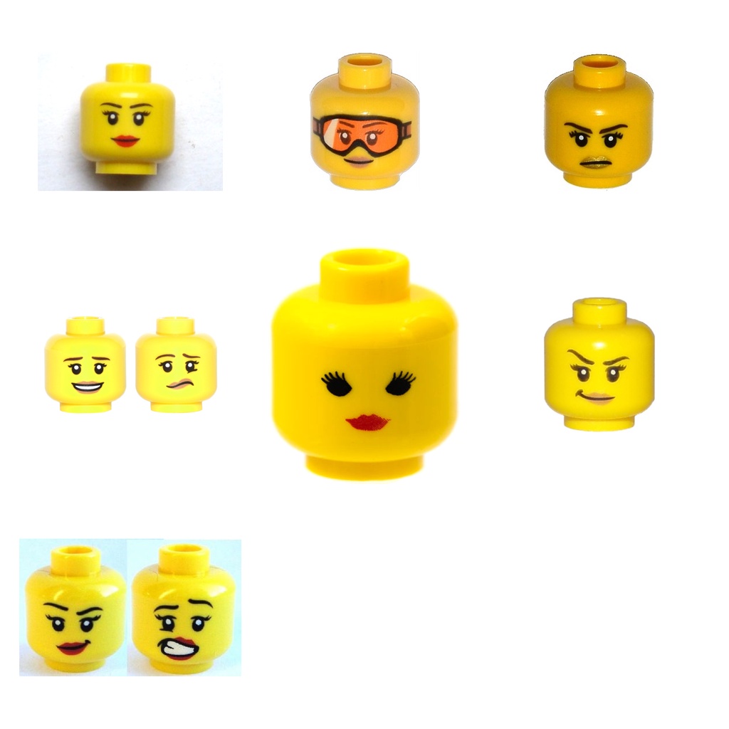 lego-part-ชิ้นส่วนเลโก้-3626-minifigure-head-female
