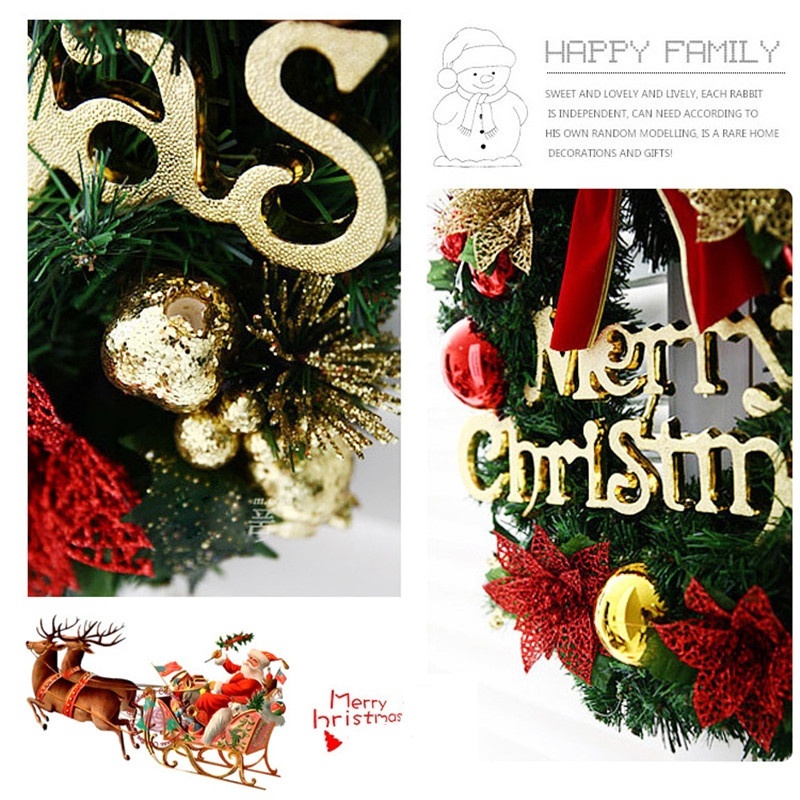 พร้อมส่งจ้า-christmas-wreath-พวงดอกไม้คริสต์มาส-30-40-50-ซม-อุปกรณ์-ตกแต่งหน้าต่าง-ตกแต่งบ้านประตู-พวงหรีดคริสต์มาส