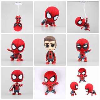 ฟิกเกอร์ Marvel Movie Spider Man Homecoming COSBABY Bobblehead Mini PVC
