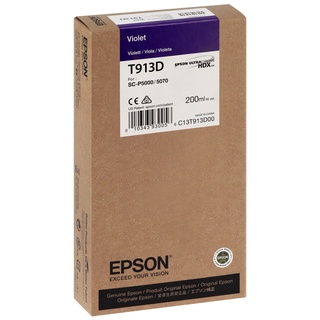 Epson T913D Violet Ink Cartridge 200ml Original for Epson SC-P5000 (สินค้าพร้อมส่ง)