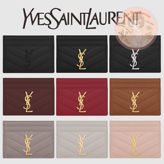 ราคาต่ำสุดของ Shopee 🔥 ของแท้ 100% 🎁YSL/Yves Saint Laurent ใหม่เอี่ยม MONOGRAM black fine grain textured jacquard guipur