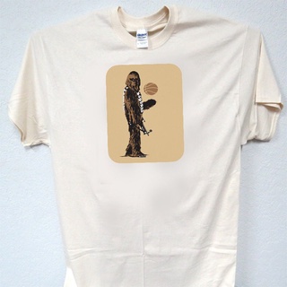 เสื้อยืดโอเวอร์ไซส์เสื้อยืด พิมพ์ลาย STAR WARS "Chewbacca Gotta Ball" สําหรับผู้ชาย T-1727Ivy L@@K!S-3XL