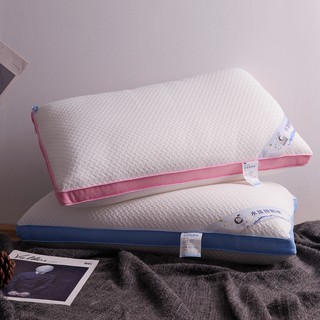 【บลูไดมอนด์】Simple Pillow Washing Hot Melt Pillow Comfortable Stretching Cervical Spine Relieve Discomfort Knitted Cotto