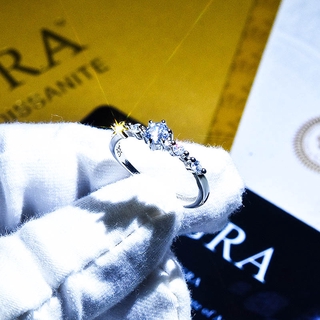 อเมริกันนำเข้า Moissanite แหวนสไตล์ญี่ปุ่น Agete เจ็ดแหวนเพชรหักขนาดเล็ก Qu-1