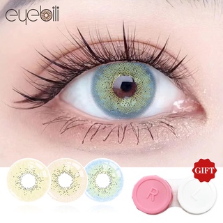 Eyebili คอนแทคเลนส์ธรรมชาติ สีน้ําตาล สีฟ้า สําหรับแต่งหน้า 2 ชิ้น