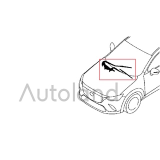 (ของแท้) ใบปัดน้ำฝนมาสด้า ข้างซ้าย ใช้กับ Mazda CX-3 SKYACTIV รุ่นปี 2015-รุ่นปีปัจุบัน (DK)