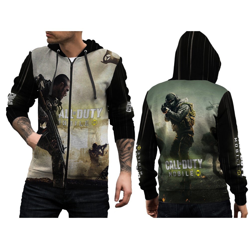 Call Of Duty Mobile เสื้อแจ็คเก็ตเสื้อกันหนาวมีฮู้ดมีซิปสําหรับผู้ชาย ...