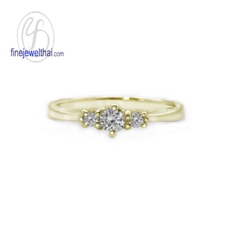 Finejewelthai-แหวนเพชร-แหวนเงิน-เพชรสังเคราะห์-เงินแท้925-Diamond-CZ-Silver-Ring-R1182cz-g/ pg