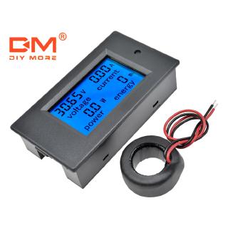 DIYMORE เครื่องวัดแรงดันไฟฟ้า AC 80-260V 0-100A หน้าจอ LCD แบบดิจิทัล AC 100A 220V