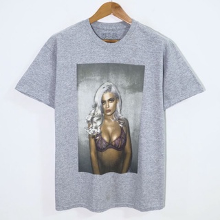 ผ้าฝ้ายแท้star tshirtเสื้อยืด Kylie Jenner มือสองของแท้all sizes-5xl