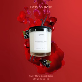 เทียนหอม กลิ่น Rose Passion 300g / 10.14 oz (ไม่มีฝาปิด) Double wicks candle (no lid) aRMANI Si PASSIONE