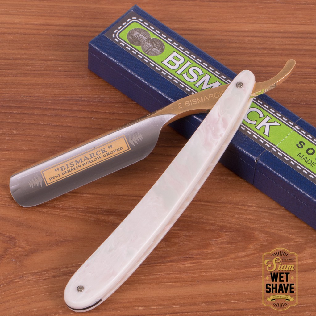 มีดโกนสะบัดหนัง Dovo 6/8 “Bismarck” Pearl Straight Razor 26820 มีดโกน ...