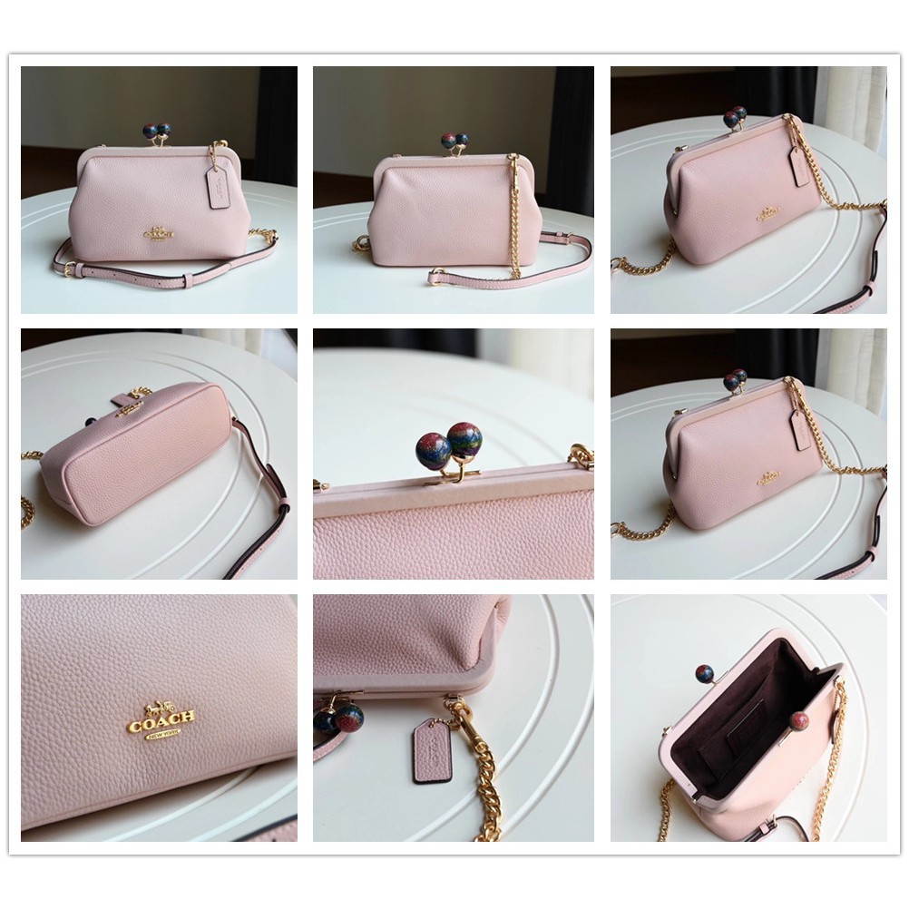 outlet-coach-แท้-กระเป๋าสะพายข้างผู้หญิง-c1452-c1451-nora-kisslock-กระเป๋าสะพายสายโซ่สะพายไหล่