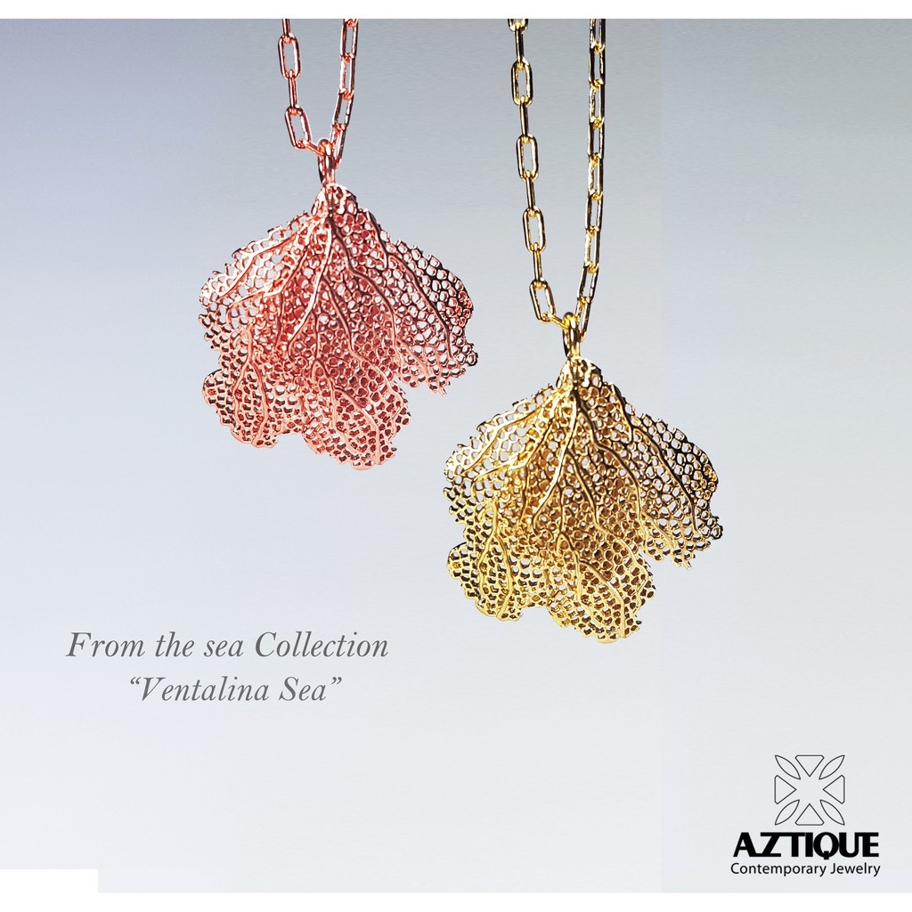 aztique-สร้อยคอเงินแท้-จี้ปะการัง-coral-necklace-pendant-jewelry-gifts-handmade-jewelry-vs