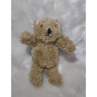 ตุ๊กตาหมีTeddy_Bearขนยาวสีน้ำตาลขนาดพกพาเหมาะถือติดมือขนาด16cm