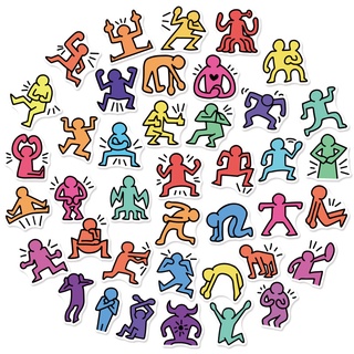 ภาพหน้าปกสินค้าสติ๊กเกอร์ Keith Haring Street ศิลปะกันน้ํา 40 ชิ้นสําหรับตกแต่งสมุดภาพ ซึ่งคุณอาจชอบราคาและรีวิวของสินค้านี้