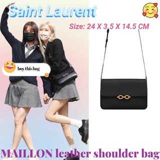 แซงต์โลรองต์  Saint Laurent  ysl  MAILLON กระเป๋าสะพายหนังเรียบ/กระเป๋าสะพายโซ่/รูปแบบล่