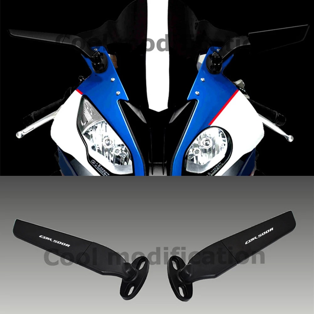 พร้อมโลโก้-cbr500r-กระจกมองหลังรถจักรยานยนต์-หมุนได้-ปรับได้-สําหรับ-honda-cbr500r-2-ชิ้น