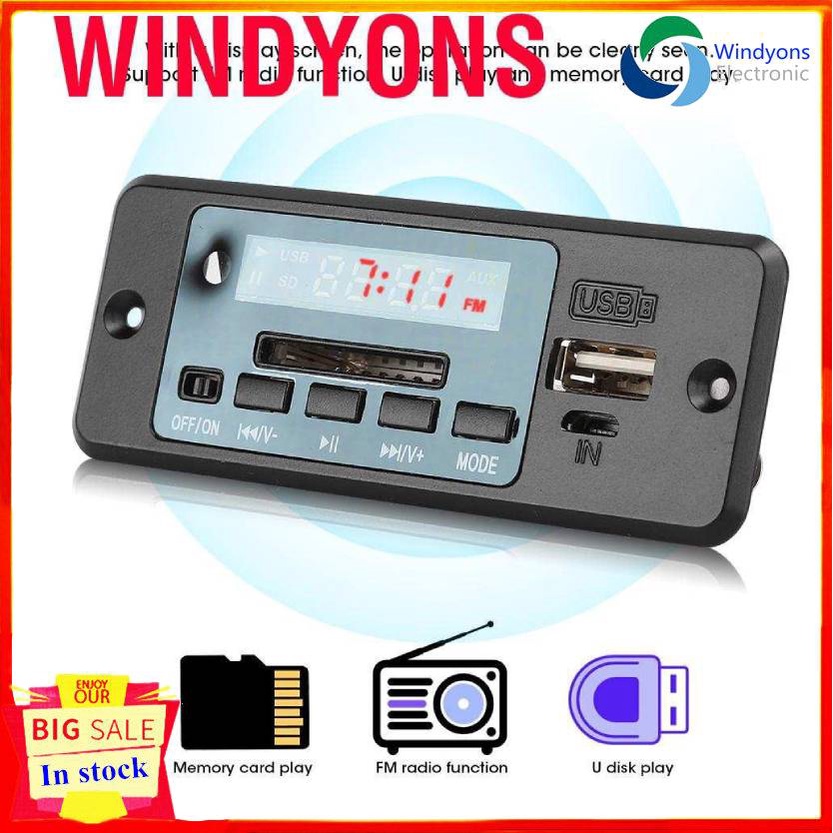 ภาพหน้าปกสินค้าWindyons โมดูลถอดรหัสเครื่องเล่นเพลง Mp3 3 Wx 2 รองรับ USB Fm Radio W / รีโมทคอนโทรล คุณภาพเสียงที่ไม่สูญเสีย