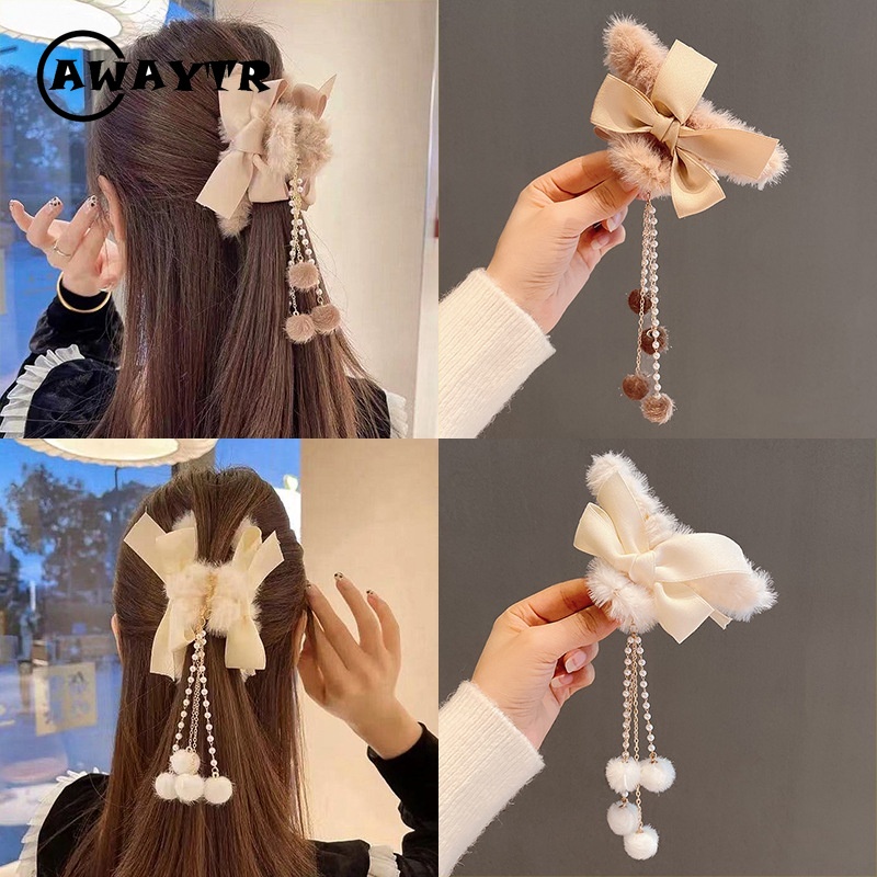 awaytr-new-fashion-hairclip-plush-bow-hair-clip-ladies-grasping-clip-hair-clip-new-headwear-hair-accessories